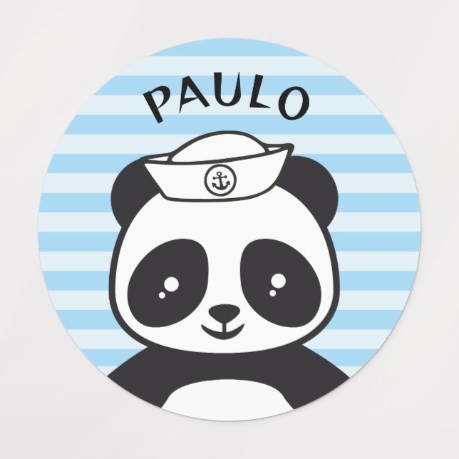 Pandabar - Matrose | waterproof children's labels (Design 1)