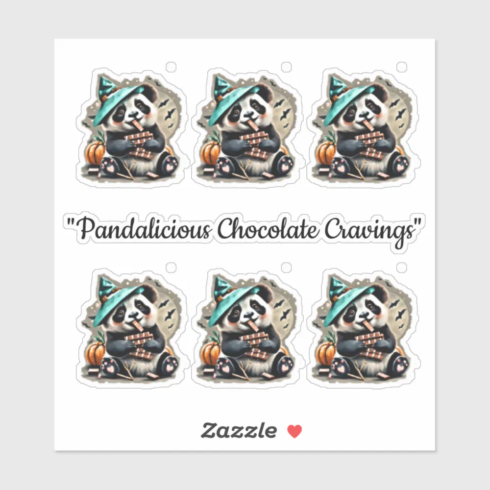 "Pandalicious Chocolate Cravings" Sticker