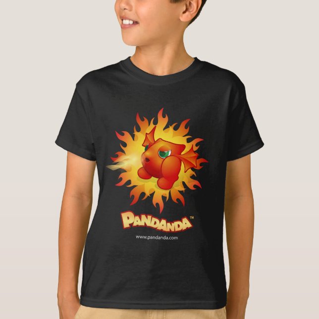 Pandanda Fiery Red Dragon T-Shirt (Front)