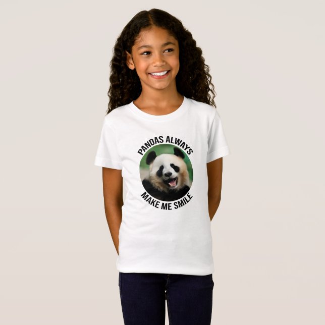 Pandas Always Make Me Smile T-Shirt (Front Full)