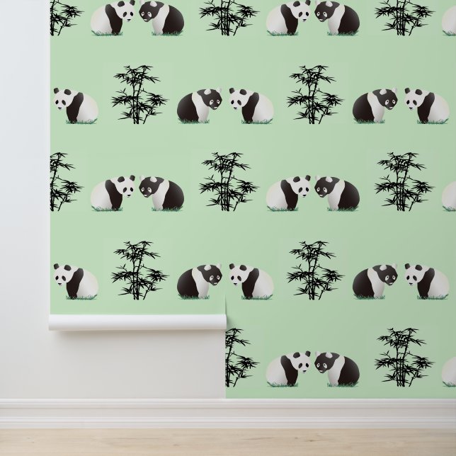 Pandas and Bamboo Design Wallpaper (Application)