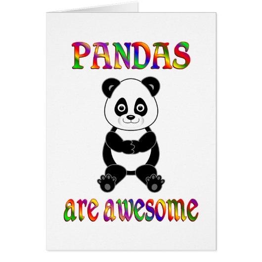 Pandas are Awesome Cards (Front)