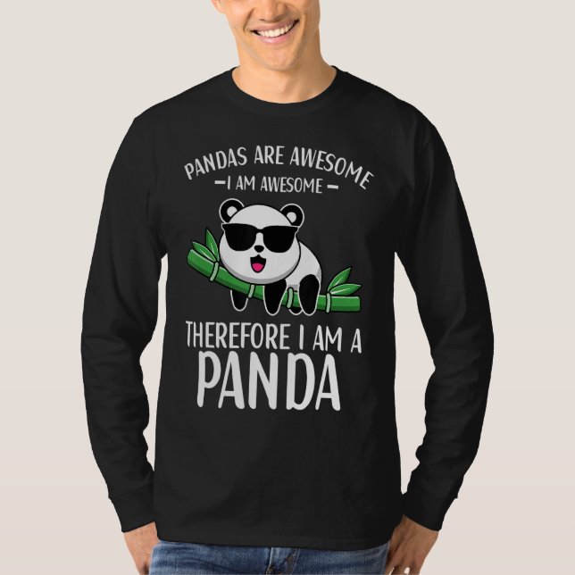 Pandas Are Awesome Panda Bear  For Kids T-Shirt (Front)