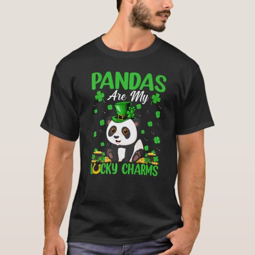 Pandas Are My Lucky Charms Panda St Patrick S Day T_Shirt