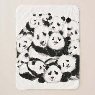 Pandas Baby Sherpa Blanket