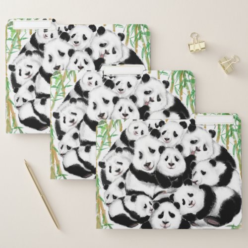 Pandas _ Big Hugs _ Happy File Folder