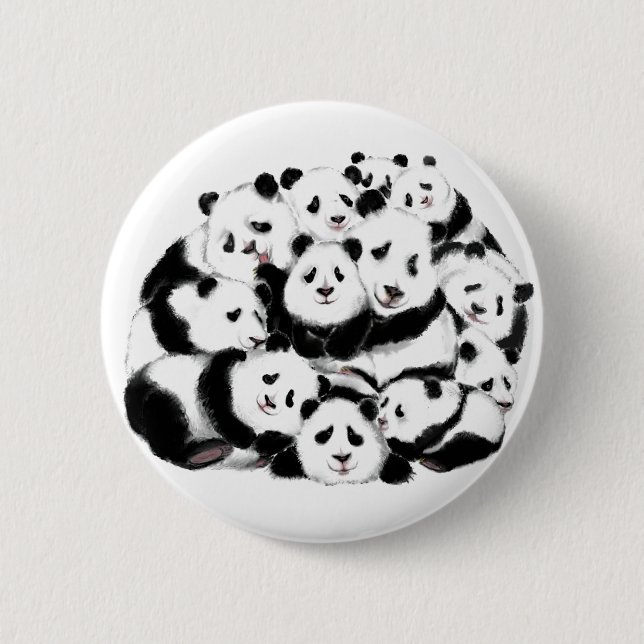 Pandas Button Family Panda (Front)