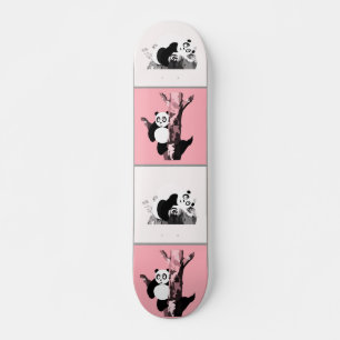 Pandas Checker - Pink Skateboard