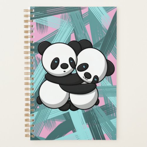 Pandas Hugging Notebook Planner