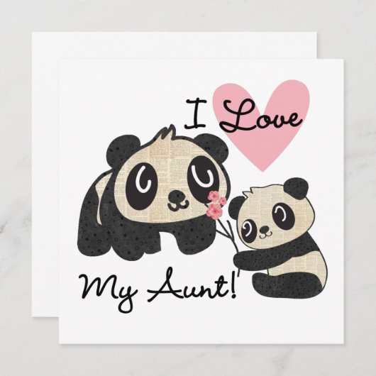 Pandas I Love My Aunt (Front/Back)