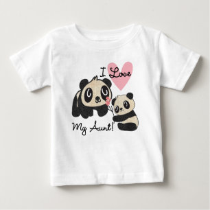 Pandas I Love My Aunt Baby T-Shirt