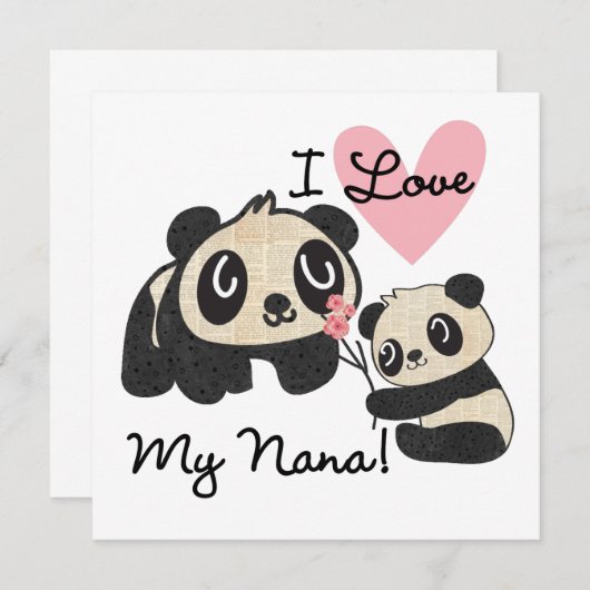 Pandas I Love My Nana (Front/Back)