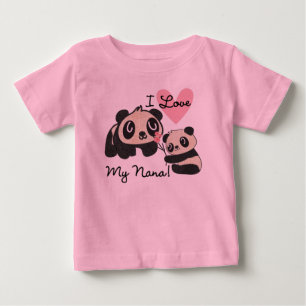 Pandas I Love My Nana Toddler Ruffle Tee
