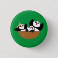Pandas in a Bowl Pinback Button