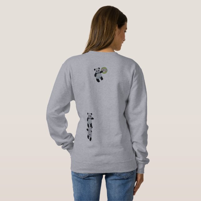 Pandas in a pocket sweatshirt (Back Full)