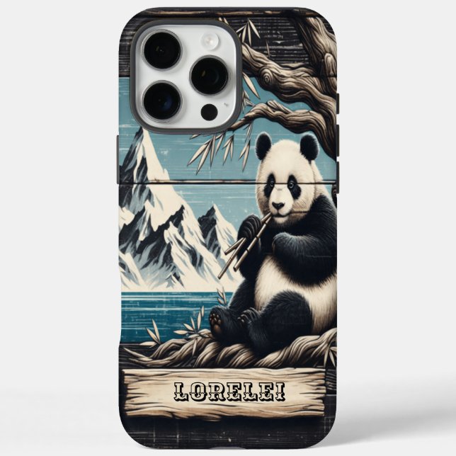 Panda's Mountain Perch: Bamboo Repose Case-Mate iPhone Case (Back)