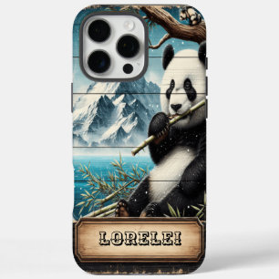 Panda's Mountain Vista: Bamboo Repose iPhone 16 Pro Max Case