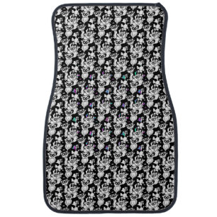 Pandas on purple car floor mat