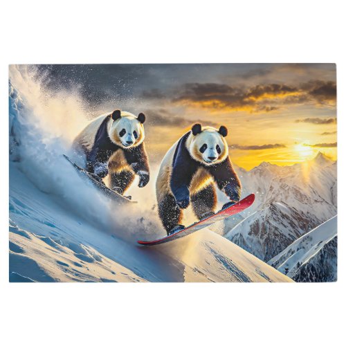 Pandas On Snowboards Design by Rich AMeN Gill