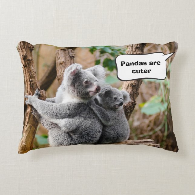 Pandas or Koalas - Which are cuter? Accent Pillow (Front)