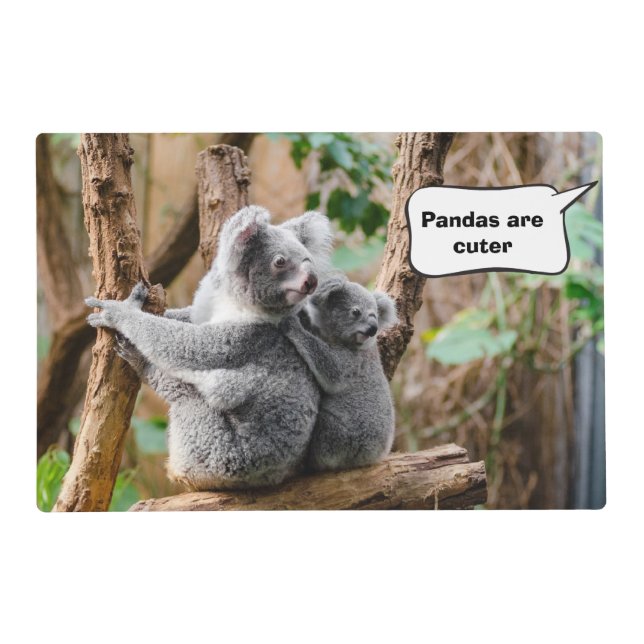 Pandas or Koalas - Which are cuter? Placemat (Front)