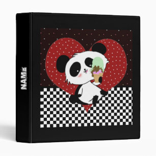 pandas "panda bears" "panda bear baby" "kawaii pan 3 ring binder