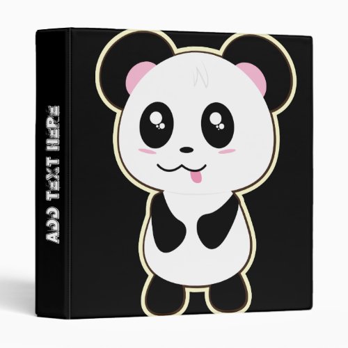pandas panda bears panda bear baby kawaii pan 3 ring binder