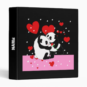 pandas "panda bears" "panda bear baby" "kawaii pan 3 ring binder