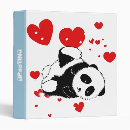 pandas panda bears panda bear baby kawaii pan 3 ring binder