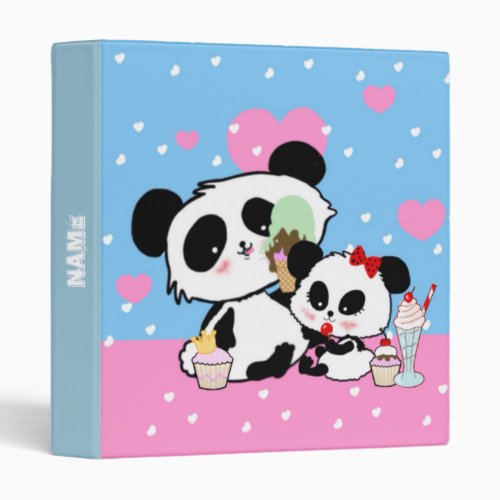 pandas panda bears panda bear baby kawaii pan binder