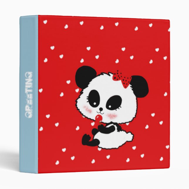 pandas "panda bears" "panda bear baby" "kawaii pan binder (Front/Spine)