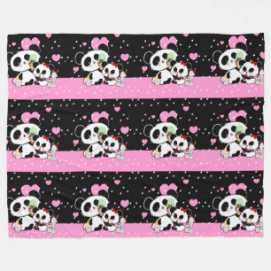pandas "panda bears" "panda bear baby" "kawaii pan fleece blanket