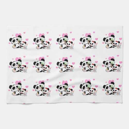 pandas panda bears panda bear baby kawaii pan kitchen towel
