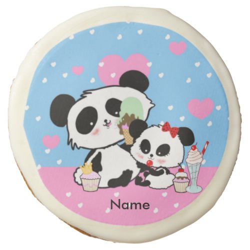 pandas panda bears panda bear baby kawaii pan sugar cookie