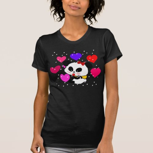 pandas panda bears panda bear baby kawaii pan T_Shirt