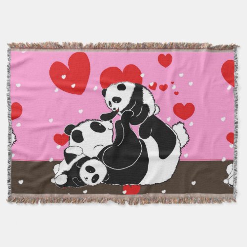 pandas panda bears panda bear baby kawaii pan throw blanket