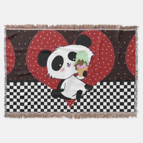 pandas panda bears panda bear baby kawaii pan throw blanket