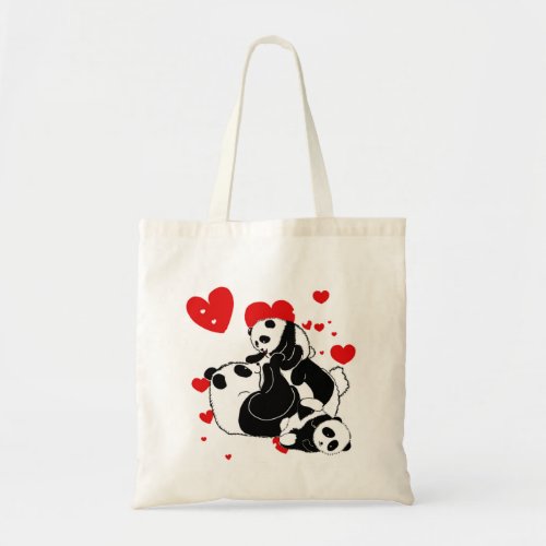 pandas panda bears panda bear baby kawaii pan tote bag