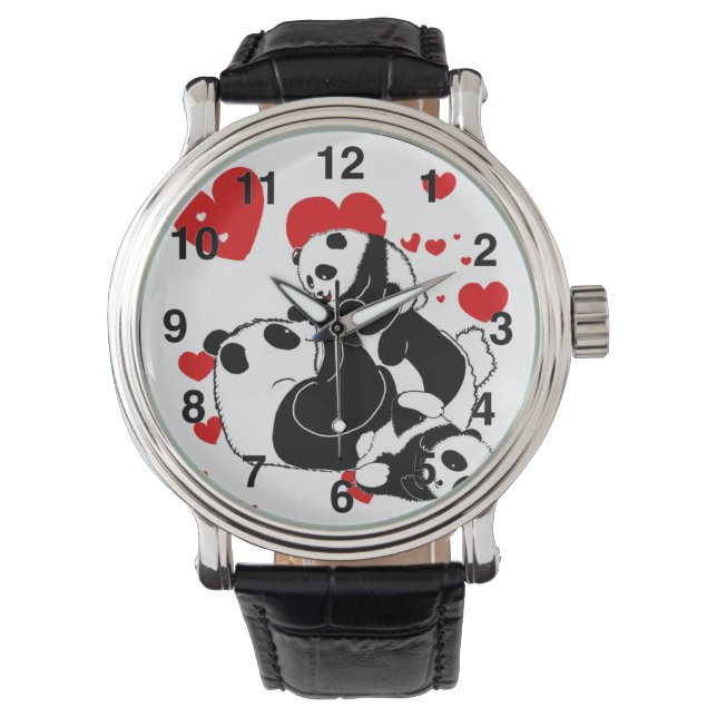 pandas "panda bears" "panda bear baby" "kawaii pan watch (Front)