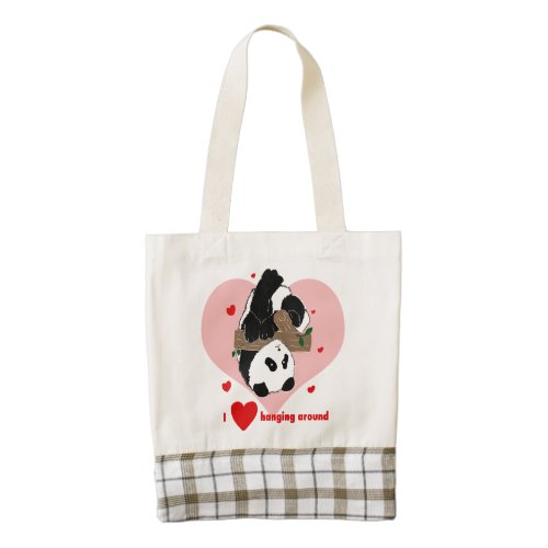 pandas panda bears panda bear baby kawaii pan zazzle HEART tote bag