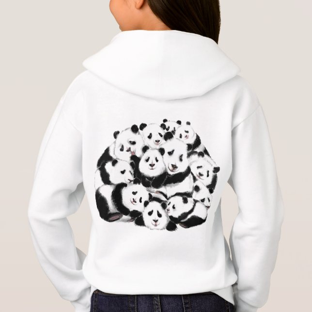 Pandas - Pandas-emic - Big Hugs - Painting - Fun Hoodie (Back)