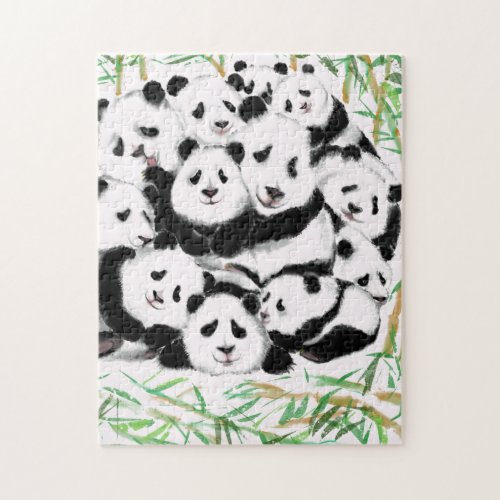Pandas _ Pandemic _ Big Hug _ Drawing Collection _ Jigsaw Puzzle