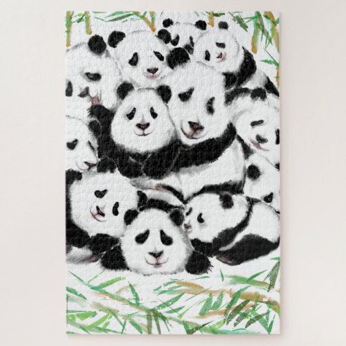 Pandas _ Pandemic _ Big Hug _ Drawings Collection Jigsaw Puzzle