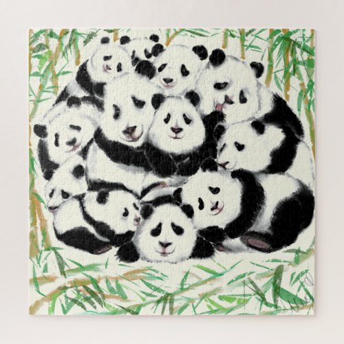 Pandas _ Pandemic _ Big Hugs _ Drawing Collection Jigsaw Puzzle