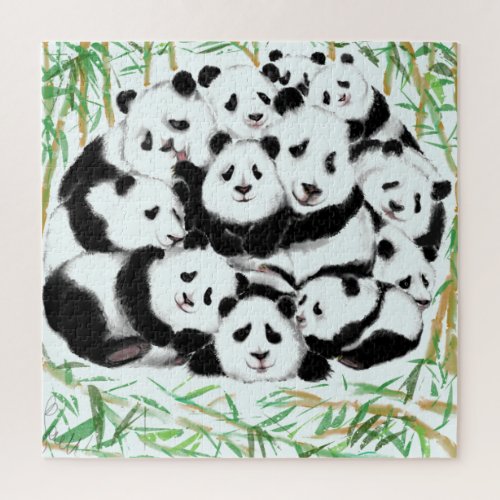 Pandas _ Pandemic _ Big Hugs _ Drawings Collection Jigsaw Puzzle
