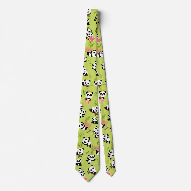 Panda's Pattern 3 Neck Tie (Front)