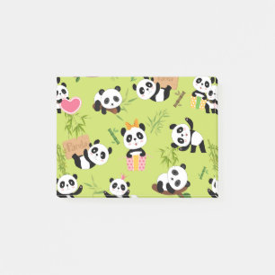 Panda's Pattern 3 Post-it Notes