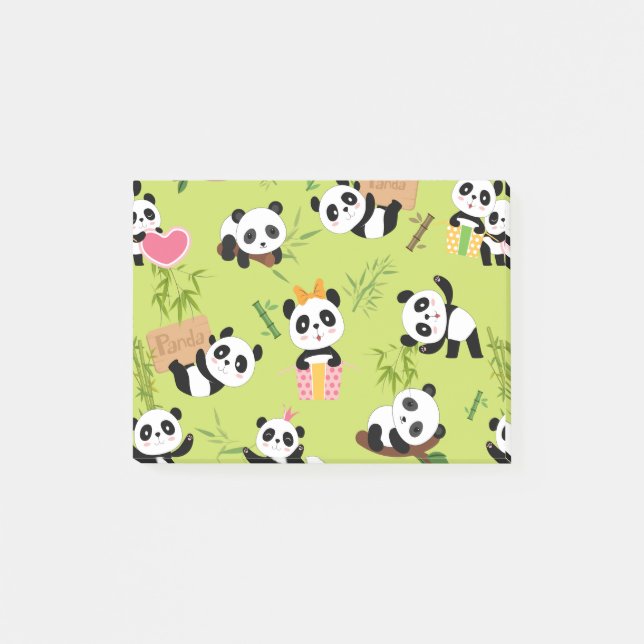 Panda's Pattern 3 Post-it Notes (Front)