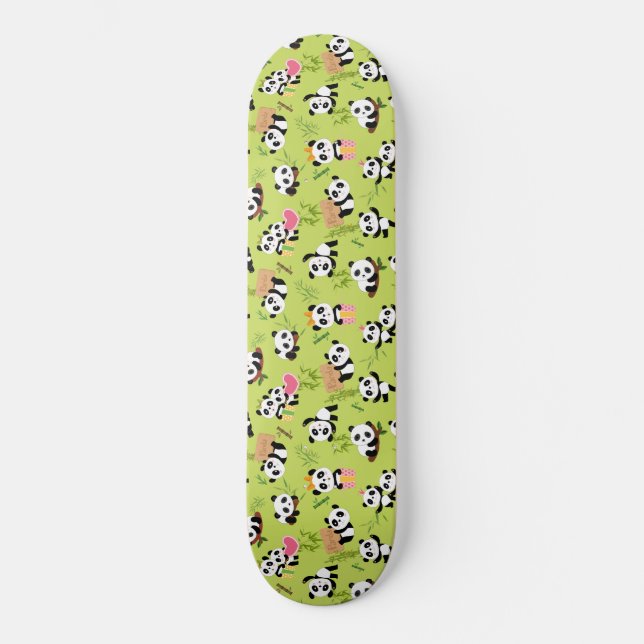 Panda's Pattern 3 Skateboard (Front)