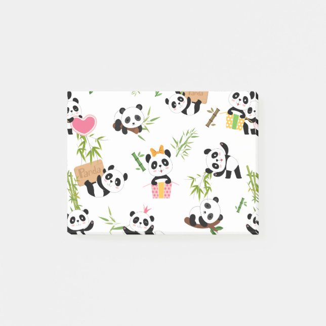 Panda's Pattern Post-it Notes (Front)